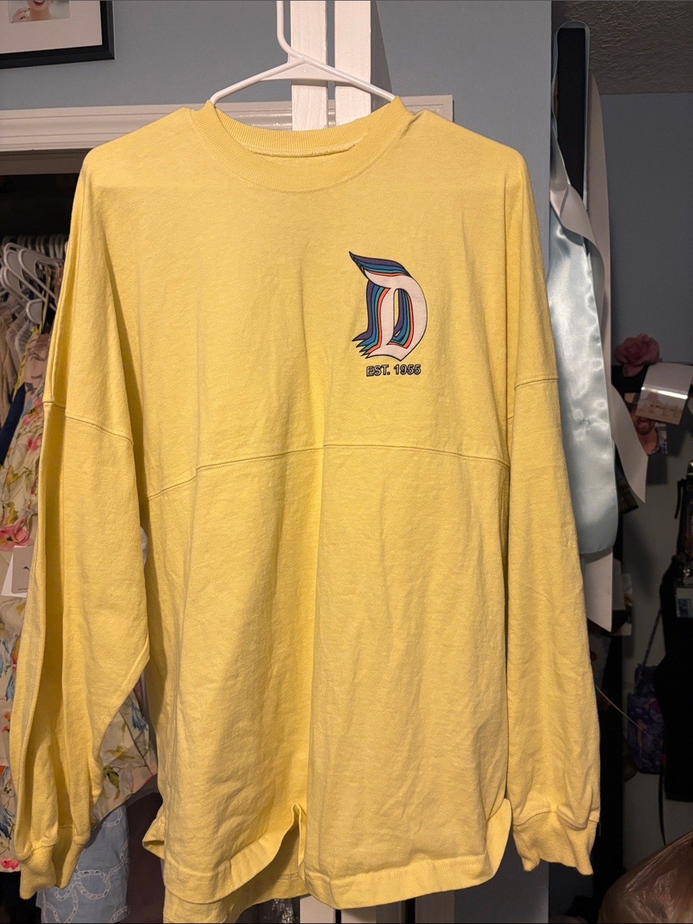 Disney land Yellow Long Sleeve Shirt with Multicolor
